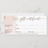 Elegant modern Gold Glitter Blush Pink (Achterkant)