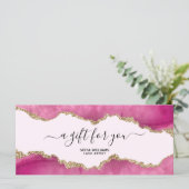 Elegant modern Gold Glitter Roze Agate (Staand voorkant)