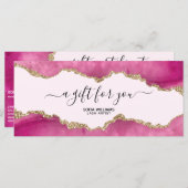 Elegant modern Gold Glitter Roze Agate (Voorkant / Achterkant)