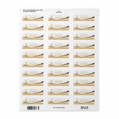 Elegant modern Gold Glittery Bokeh, ananas Etiket (Full Sheet)