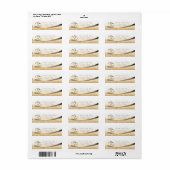 Elegant modern Gold Glittery Bokeh, hartenharten Etiket (Full Sheet)