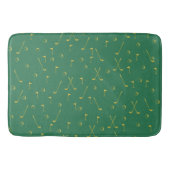 Elegant Modern Gold Golf Pattern Golfer Green Badmat (Voorkant)