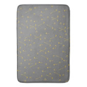 Elegant Modern Gold Golf Pattern Golfer Grey Badmat (Voorkant Verticaal)