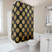 Elegant modern Gold Gradient Polka Dots Pattern | Douchegordijn (In situ)