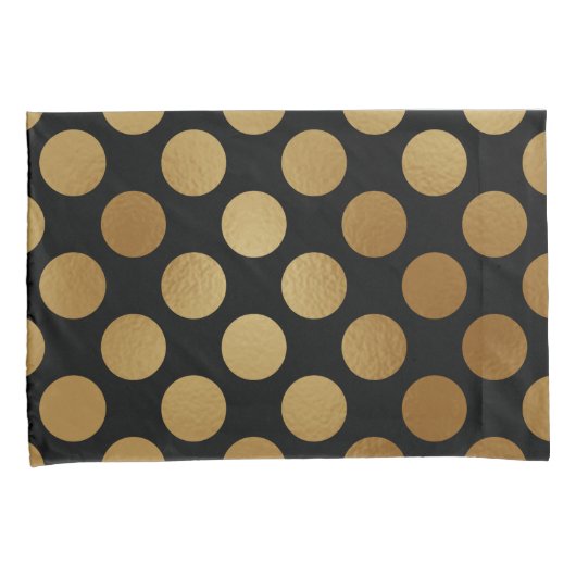 Elegant modern Gold Gradient Polka Dots Pattern | Kussensloop (Voorkant-Rechts)