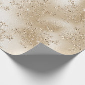 Elegant modern Gold-kerstsnowflake-patroon Cadeaupapier (Hoek)