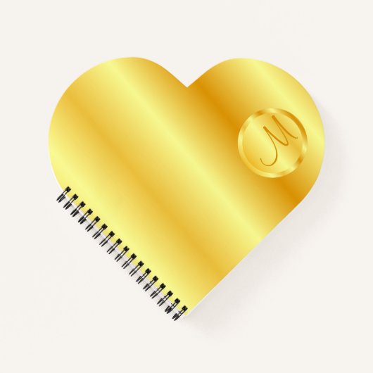 Elegant Modern Gold Kijk Monogram Sjabloon Notitieboek (Voorkant)