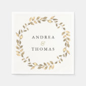 Elegant modern Gold Leaf, partij bij grote overeen Servetten (Voorkant)