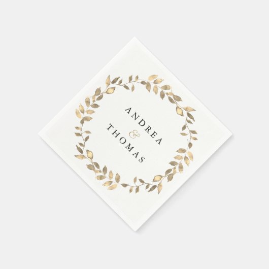 Elegant modern Gold Leaf, partij bij grote overeen Servetten (Hoek)