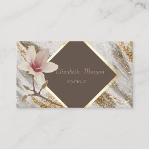 Elegant Modern, Gold Lijst, Glitter, Magnolia Visitekaartje
