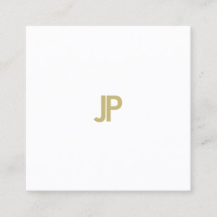Elegant Modern Gold Monogram Stijlvolle Sjabloon Vierkante Visitekaartje