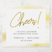 Elegant modern Gold op maat Sparkling Wijnetiket (Enkel label)