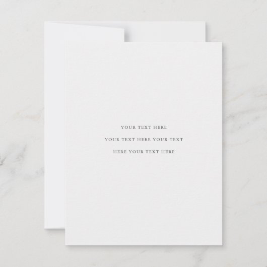 Elegant modern Gold Script Photo Wedding Bedankkaart (Achterkant)