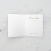 Elegant modern Gold Script Photo Wedding Bedankkaart (Binnen)