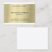 Elegant Modern Gold Sophisticated Plain Luxury Visitekaartje (Voorkant / Achterkant)