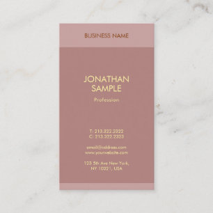 Elegant Modern Gold Text Name Sjabloon Verticaal Visitekaartje