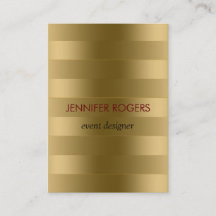 Elegant modern Gold Tones Stripes Pattern Visitekaartje