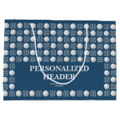 Elegant Modern Golfbal & T-shirt Royal Blue Groot Cadeauzakje (Achterkant)