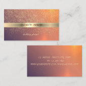 Elegant Modern Goud Confetti Visitekaartje (Voorkant / Achterkant)