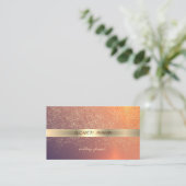 Elegant Modern Goud Confetti Visitekaartje (Staand voorkant)