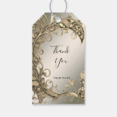 Elegant Modern Goud Decoratief Gift Label Cadeaulabel (Achterkant)