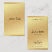 Elegant Modern Goud Glitter Kalligrafie Script Visitekaartje (Voorkant / Achterkant)