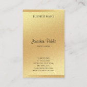 Elegant Modern Goud Glitter Kalligrafie Script Visitekaartje (Achterkant)
