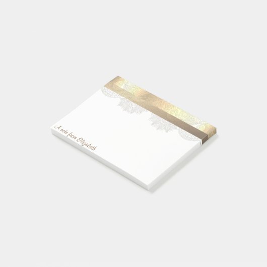 Elegant modern goud, kant-en-klaar post-it® notes (Schuin)
