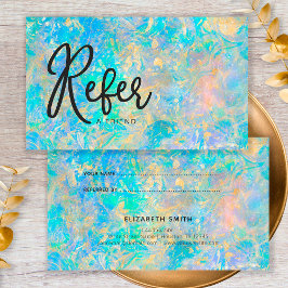 Elegant Modern Goud Opal Stone Verwijzing Visitekaartje