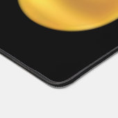 Elegant Modern Goud Polka Dots & Monogram op Zwart Bureaumat (Hoek)