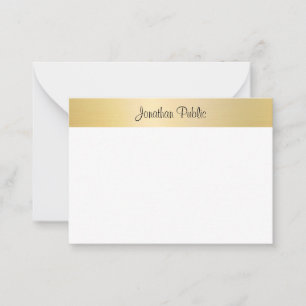 Elegant Modern Goud Wit Sjabloon Handgeschreven