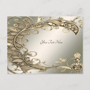 Elegant modern gouden decoratief Briefkaart