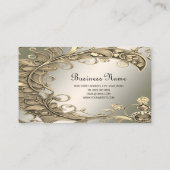 Elegant modern gouden decoratief Visitekaartje (Achterkant)