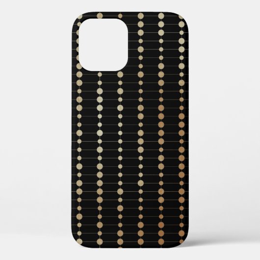 Elegant modern gouden kralen cirkels Stippen patro Case-Mate iPhone Case (Achterkant)