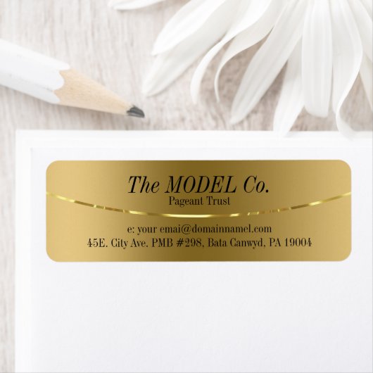 Elegant modern gouden ontwerp etiket (Insitu)