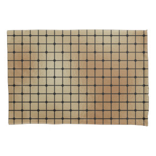 Elegant modern gouden vierkanten Tegels patroon Kussensloop