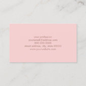 Elegant modern goudroze wit abstract patroon visitekaartje (Achterkant)