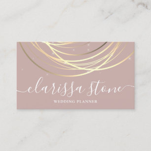 Elegant modern goudtrouwplanner visitekaartje