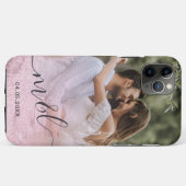 Elegant modern gradiënt roos goud glitter foto Case-Mate iPhone case (Achterkant (horizontaal))
