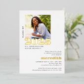 Elegant Modern Gradun Party Foto Gold Folie Uitnodiging (Staand Voorkant)