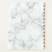 Elegant Modern Gray Marmer Name Gold Planner (Achterkant)