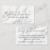 Elegant Modern Gray Marmer Professional Visitekaartje (Voorkant / Achterkant)