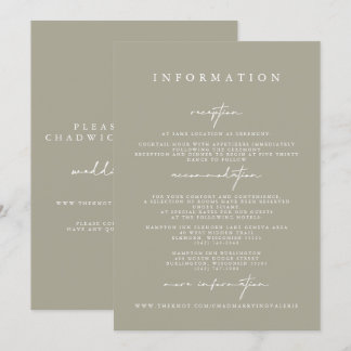 Elegant Modern Gray Wedding Enclosure Kaarten