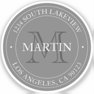 Elegant Modern Gray & White   Transparantie Sticker