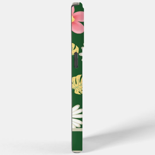 Elegant Modern Green Pink Floral Case-Mate iPhone Case (Achterkant / Rechts)