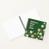 Elegant Modern Green Pink Floral Notitieboek (Binnen)