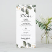 Elegant Modern greenery flat Menu Kaart (Staand voorkant)