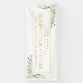Elegant modern Greenery Gold Afstuderen Banner (Verticaal)