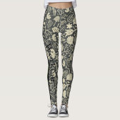 Elegant modern grijs en wit patroon l Workout Leggings (Voorkant)