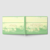 elegant modern groen geel trouwgastenboek gastenboek (Volledig)